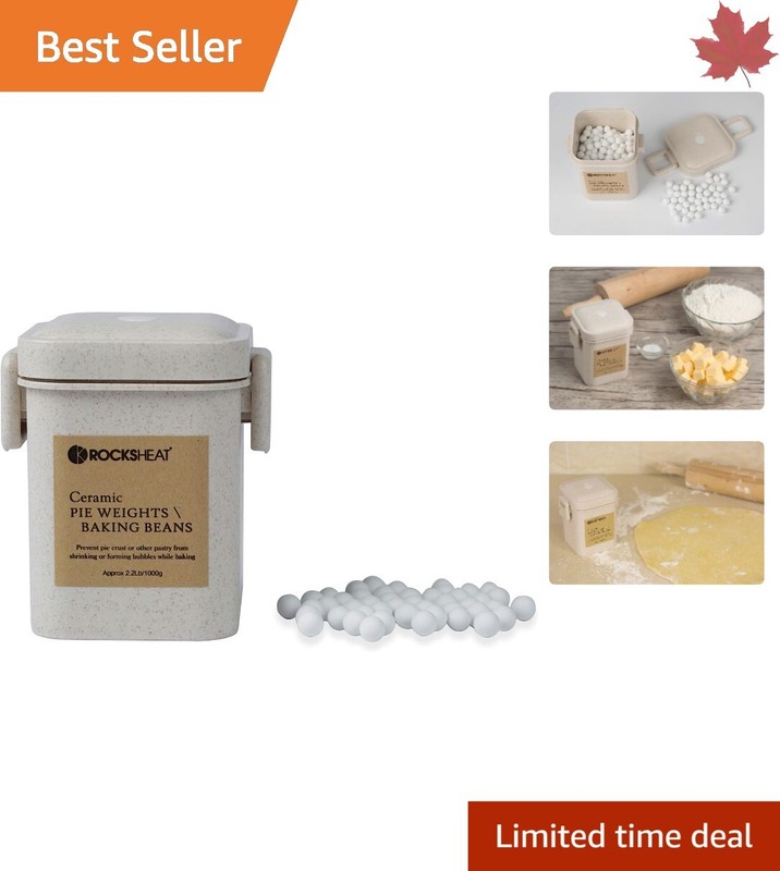 ROCKSHEAT Ceramic Pie Weights – Food Grade – High Heat Resistant – Reusable