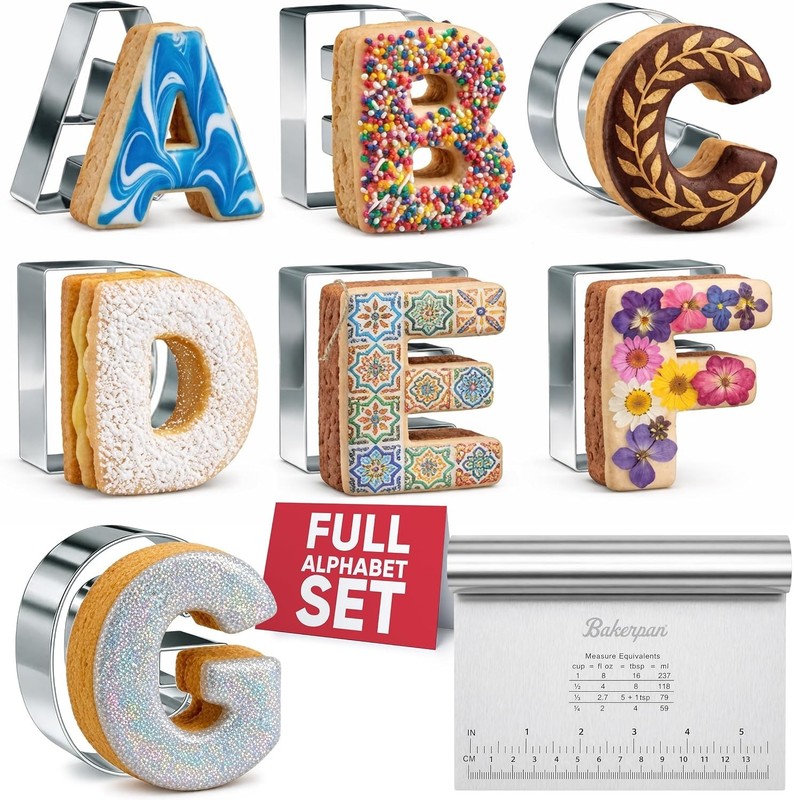 Big Alphabet Letters Cookie Cutters - 26 Pcs Stainless Steel gallery