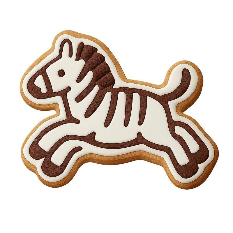 Jumping Zebra Cookie Cutter & Stamp, Fondant & Clay – 4×2.8