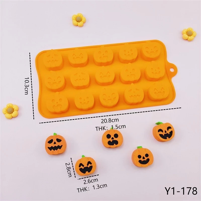 15 Hole Emotionally Ghost Chocolate Silicone Mold Halloween DIY Baking Decor