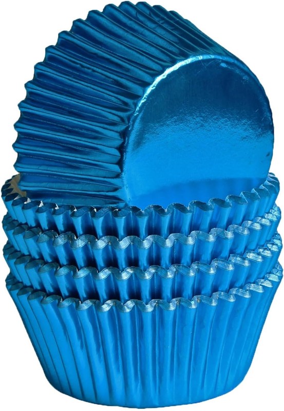 Blue-Foil Cupcake-Liners Baking-Cupcake,For Birthday Parties,Weddings,Standard