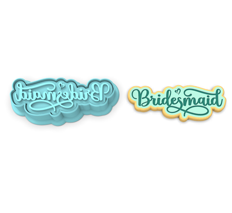 Bridesmaid Cookie Cutter & Stamp | Bridal Party Bride Wedding Maid Honor Friend