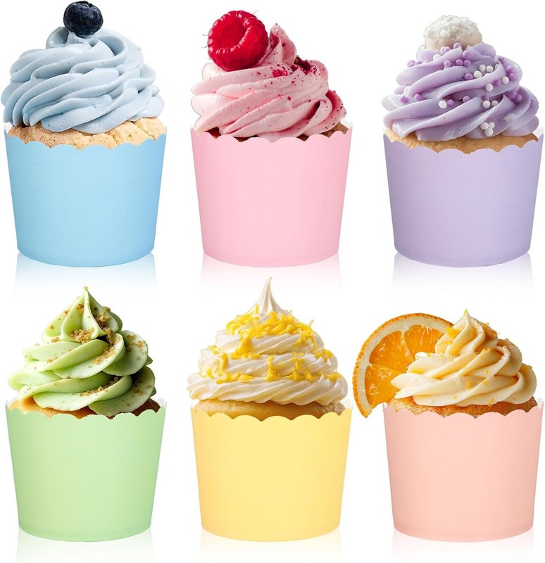 120Pcs Pastel Color Muffin Cupcake Liners Spring Easter Pastel