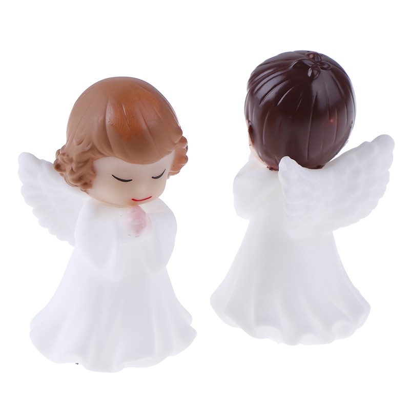 2Pcs Angels Figurines Miniature Well Sculpture Ornament Decoration For Cak.82 gallery