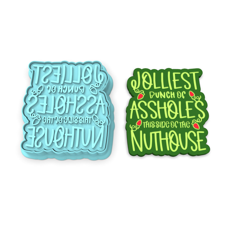 Jolliest Bunch of A$$holes Cookie Cutter & Stamp #1 | Christmas Vacation Xmas