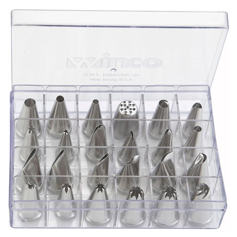 24 PCS Tubes Cake Decorating Set 18/8 Stainless Steel Pastry Piping Tool