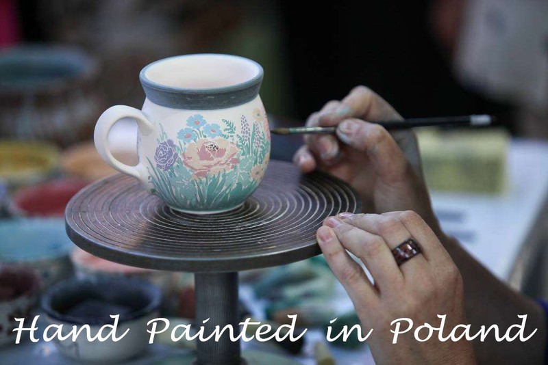 Polish Pottery Rolling Pin 18-inch Kitty Prints Handmade in Boleslawiec Poland gallery