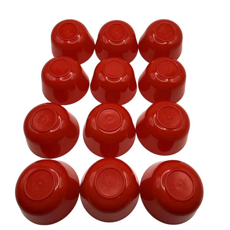 12Pcs per Pack Red Plastic Cup Cake PUTO Muffin Cupcake Reusable Mold gallery