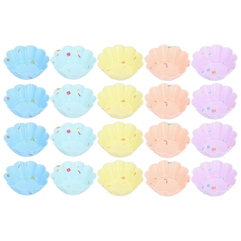 20Pcs Small Cake Cup Baking Mold Reusable Easy Clean Silicone Mini Cupcake US
