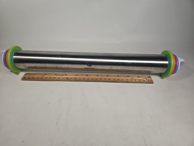Quellance Rolling Pin 4 X Adjustable Thickness Stainless Steel Dishwasher Safe gallery