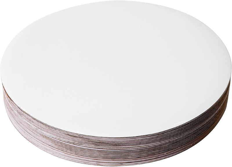 Sturdy 10-inch Cake Boards - 25 Count Classic White Greaseproof Trays gallery