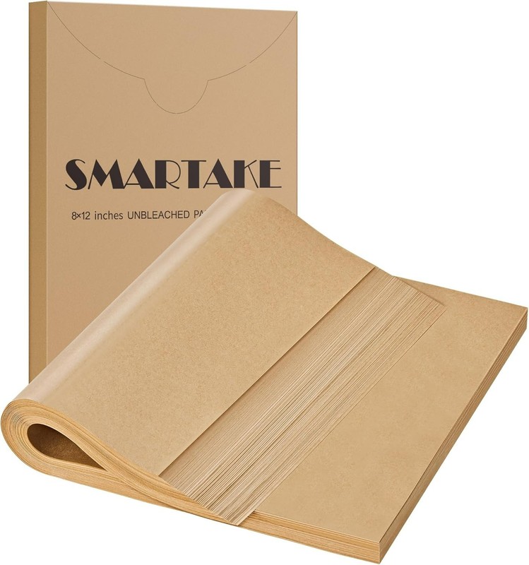 200 Pcs Non-Stick Baking Parchment Paper 8x12 Inches - Unbleached & Food Grade gallery