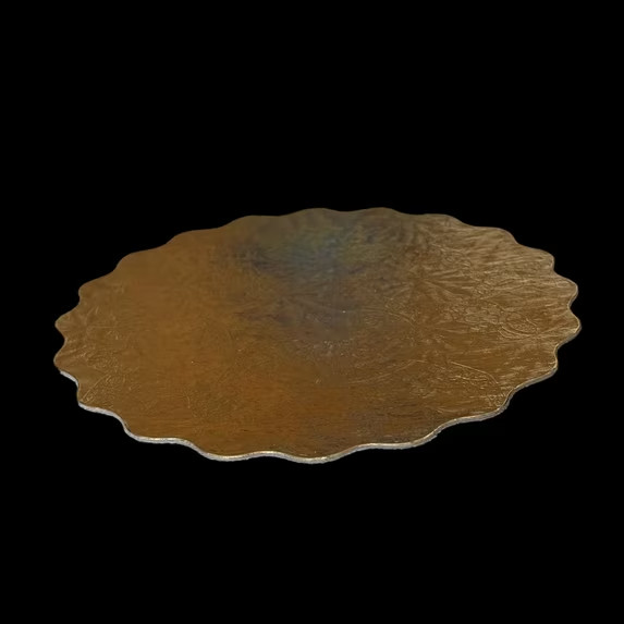 100 Gold Cake Circles 6-1/4" Scallop Cake Boards Round Mini Pastry Base Mats gallery