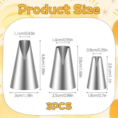 3 Pieces V-shaped Piping Tips Set, Russian Piping Tip Set, Cake Decorating gallery