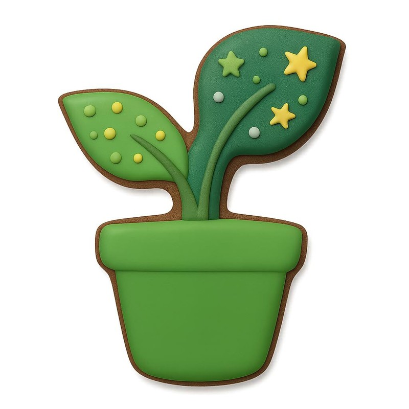 Potted Sprout Cookie Cutter – 3.5x2.29" Fun Garden Plant (Random Color) gallery