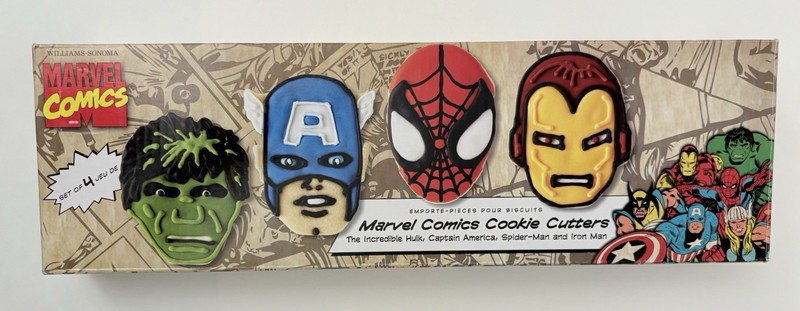 Marvel Press and Stamp Cookie Cutters Set of 4 Williams-Sonoma Pre-owned