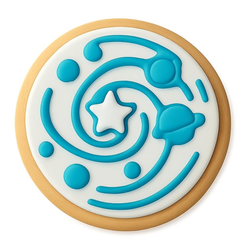 Spiral Galaxy Solar System Cookie Cutter & Stamp, Fondant & Clay - 4x4 gallery