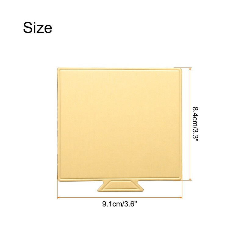 200pcs Mini Cake Boards, Mousse Cake Cardboards Square for Dessert Base (Gold) gallery