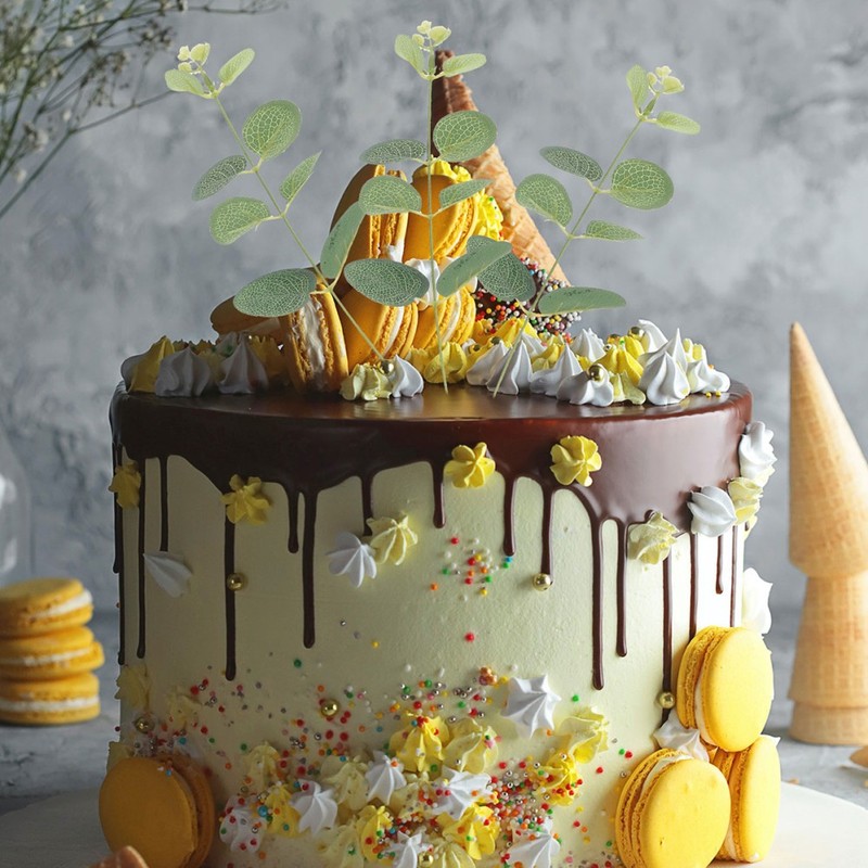 20 Pcs Birthday Cake Toppers Decorations Edible Leaves for Decorating gallery