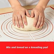 Silicone Baking Mat 3-Piece Set:1Pcs 27x19 inch Non-Slip Pastry Rolling Mat with gallery