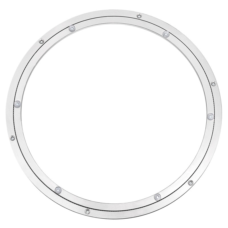 Aluminum Lazy Susan Metal Rotating Turntable 20 Inch for Dining-Table Silver