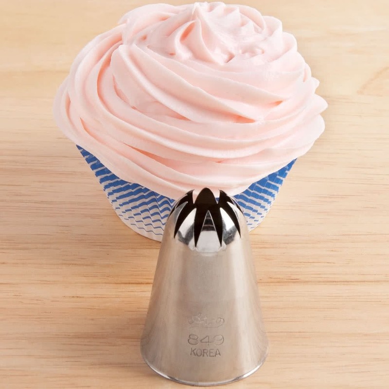 849 CLOSED STAR PASTRY TIP .69'' OPENING DIAMETERSTAINLESS STEEL BY gallery