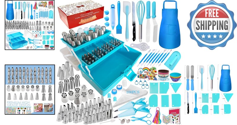 Luxury 368-Piece Cake Decorating Kit with Storage Case for Beginners & Pros gallery