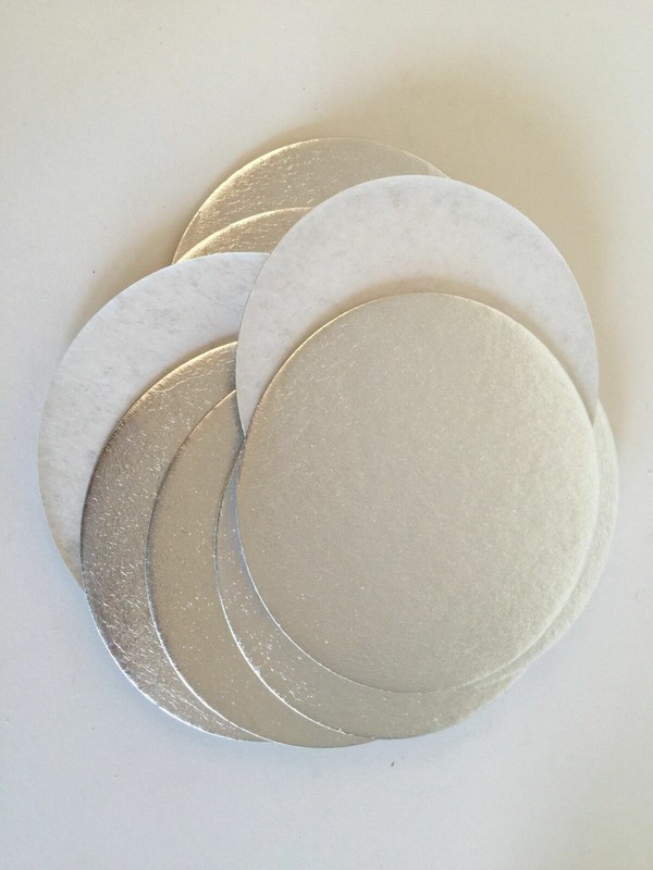 Reversible Silver Round Cake Board 1.5mm thick Boards Home Use FREE SHIPPING gallery