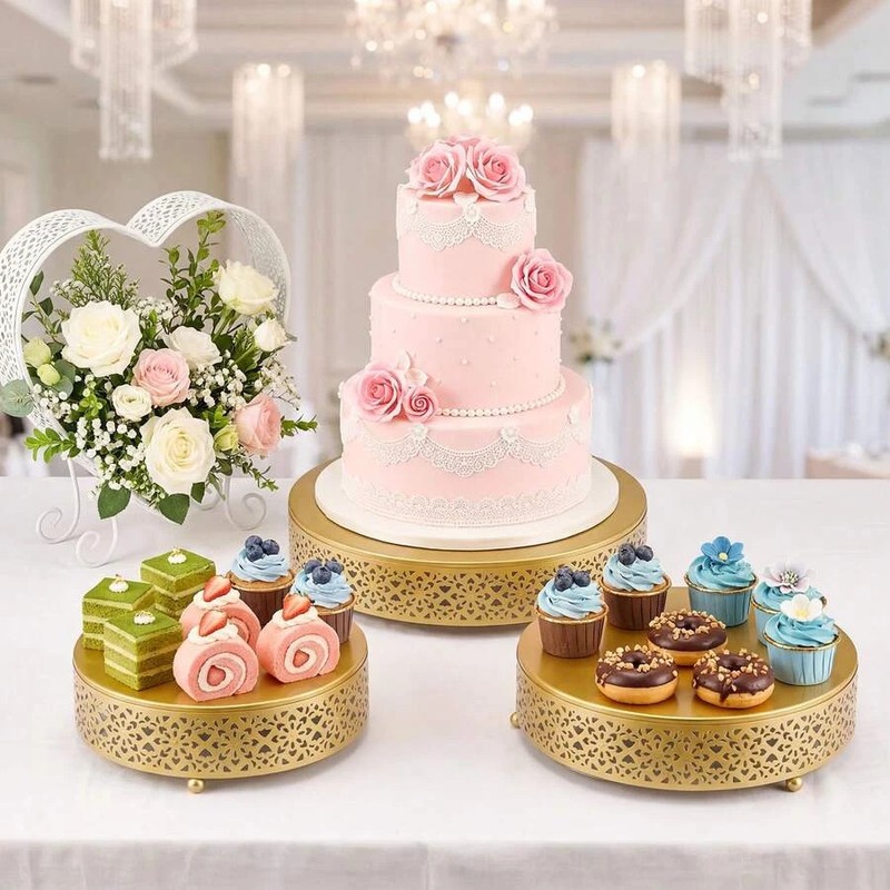 6-Piece Hollow Bottom Buffet Risers Acrylic Food Display Stands gallery