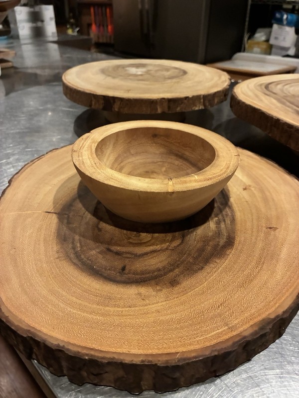3 Wooden Cake Stand 12" Wide Farmhouse Rustic gallery
