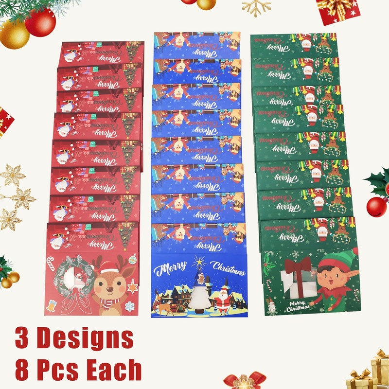 24 PCS Christmas Cookie Boxes Bakery Treat Tins Lids Holiday Party Food gallery
