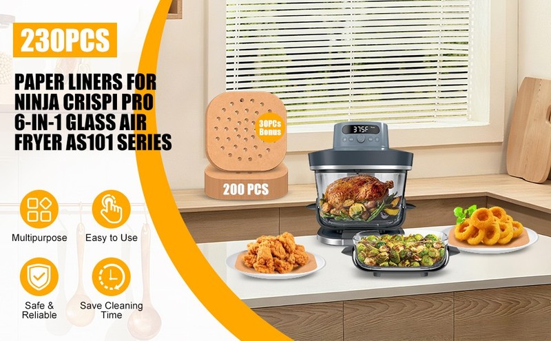 230PCs Air Fryer Liners Perforated for Crispi Pro 6-in-1 Glass Air gallery