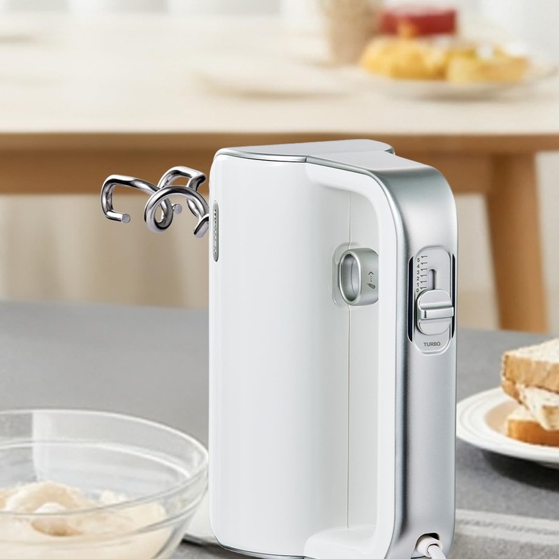 Master 4-in-1 Hand Mixer with Turbo Boost, Stainless Steel Whisk, Beaters, Do... gallery