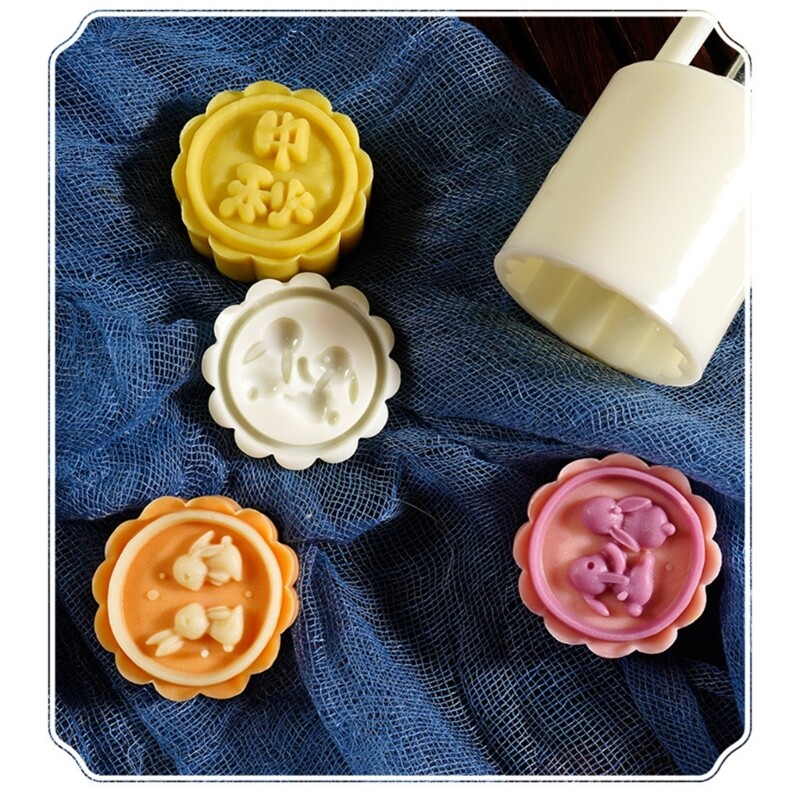 Crab Mooncake Mold 20g DIY Hand Pressure Fondant Moon Cake Mould with Stamps gallery