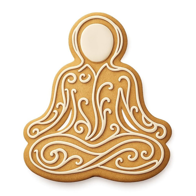Lotus Pose Cookie Cutter & Stamp, Fondant & Clay – 3.5×4
