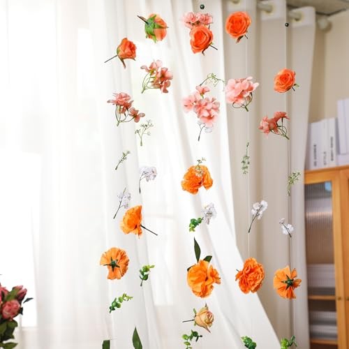 6 Pcs 35.4 ft Flower Garlands Artificial Wildflower Vines Floral Hanging Rose gallery