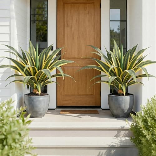 Artificial Agave Plants Outdoor, 32” Large UV Resistant Spiked Fake Agave 32" 1 gallery