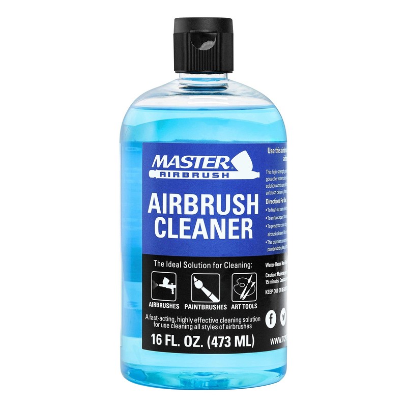 Master Airbrush Cleaner, 16-Ounce Pint Bottle - Fast Acting Cleaning
