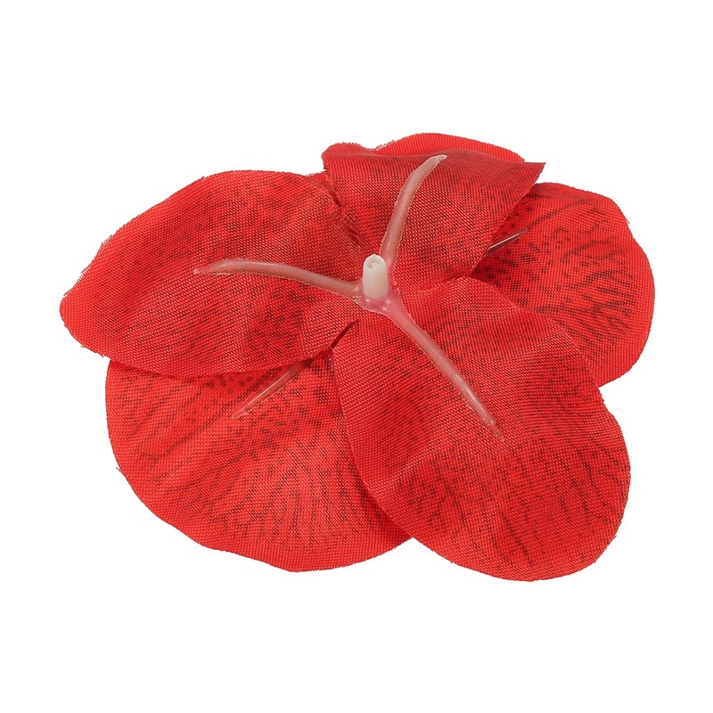 40Pcs 3.5" Artificial Silk Butterfly Orchid Flower Heads for DIY, Red gallery