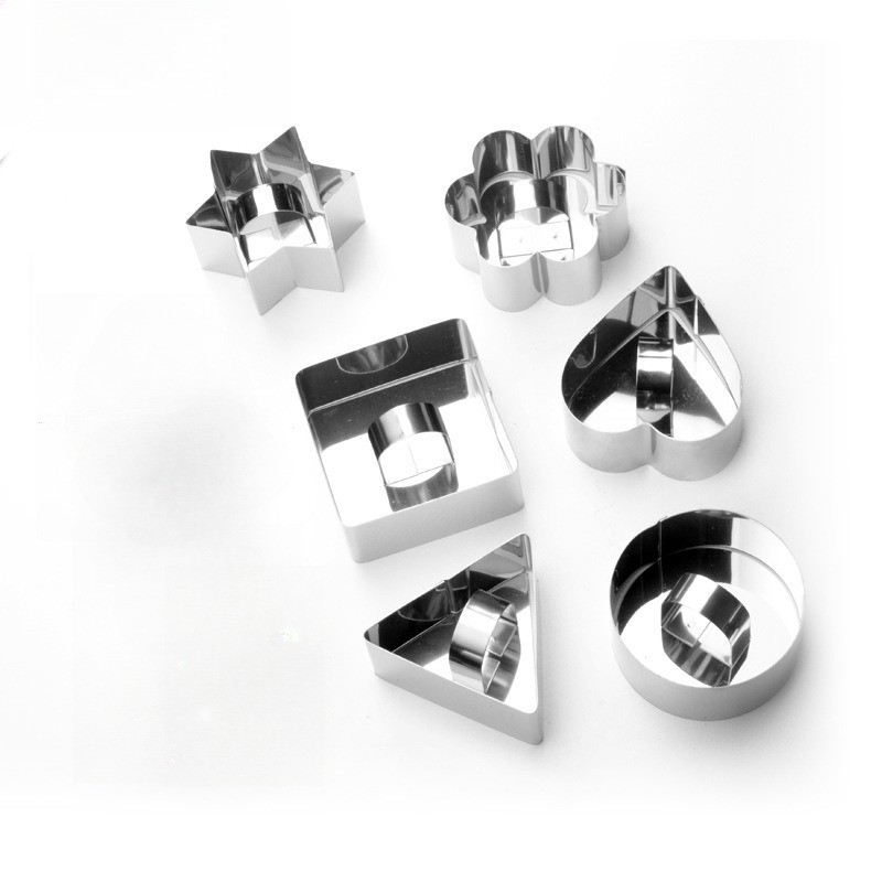 Set of 6 Stainless Steel Cake Rings Mousse Rings Rice Ball Molds with Push Plate gallery