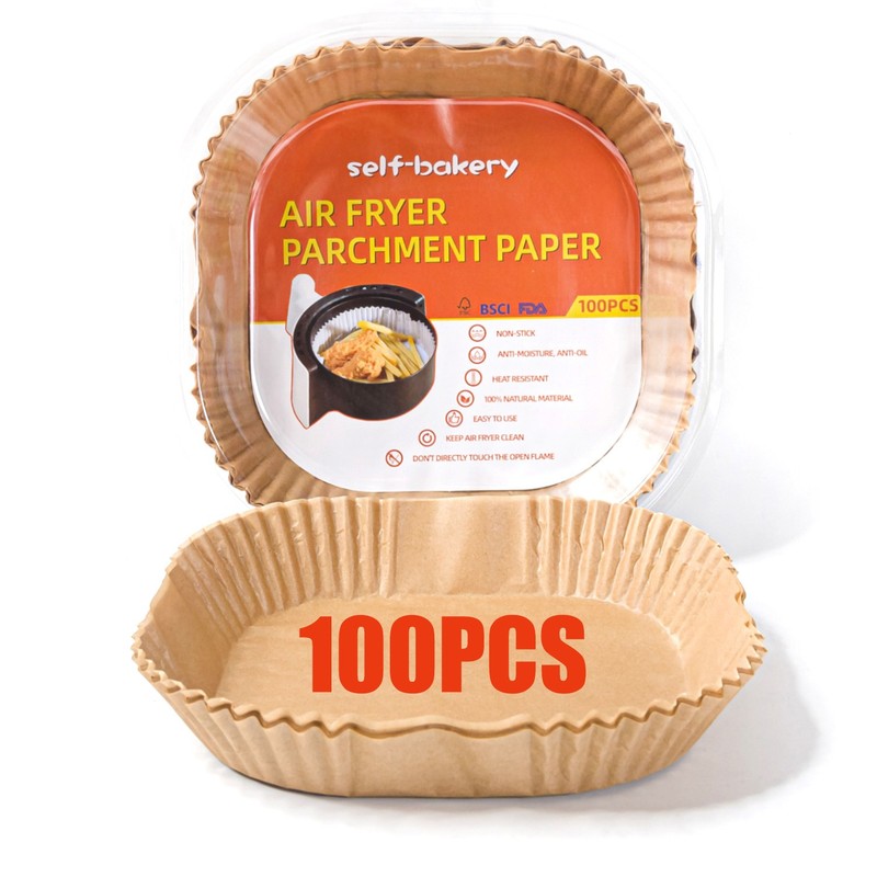 Smad Non-Stick Air Fryer Paper Liners 100PCS for Ninja, Fast Cleanup Time-Saving