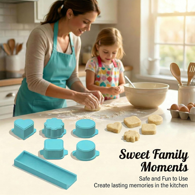 5 PCS Cake Pop Mold Set with 7.87-Inch Tray, Heart Square Cloud Oval round 3D Pr gallery