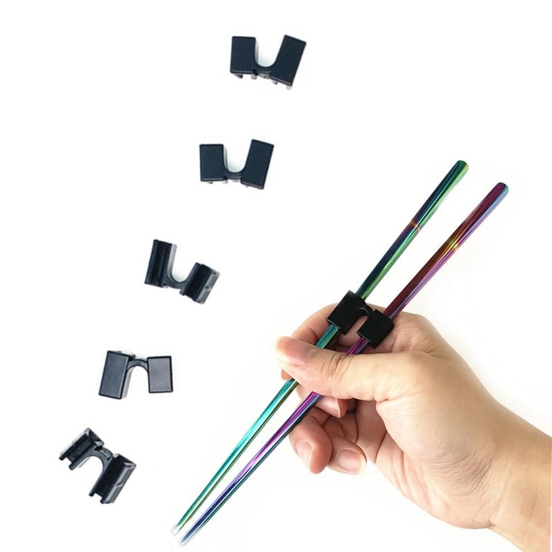 5 PCS Reusable Chopstick Helpers Training Hinges Connector Practice Helper