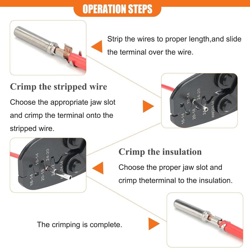 Molex Crimping Tool, Open Barrel Terminal Crimper for Deutsch, TYCO, AMP gallery