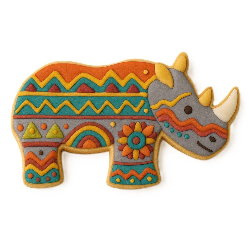 Rhino Rhinoceros 4.75'' Cookie Cutter Metal Safari Zoo Animal gallery