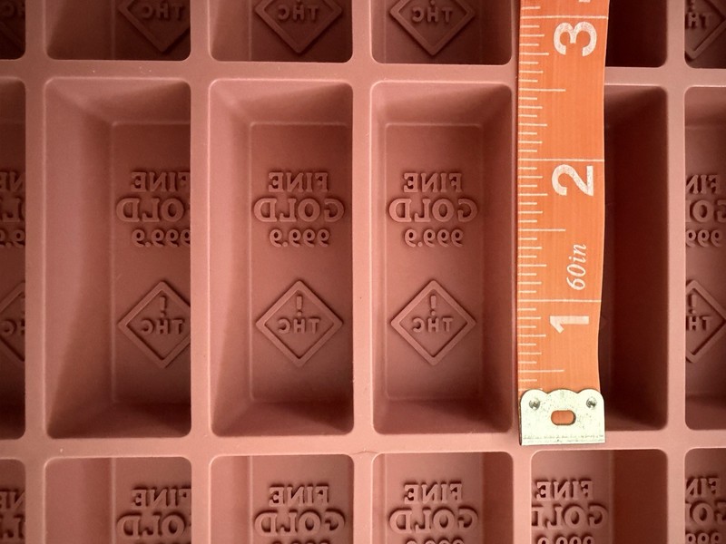 Set of 2 Professional 52-Cavity Silicone Gold Bar Molds NM state approved Symbol
