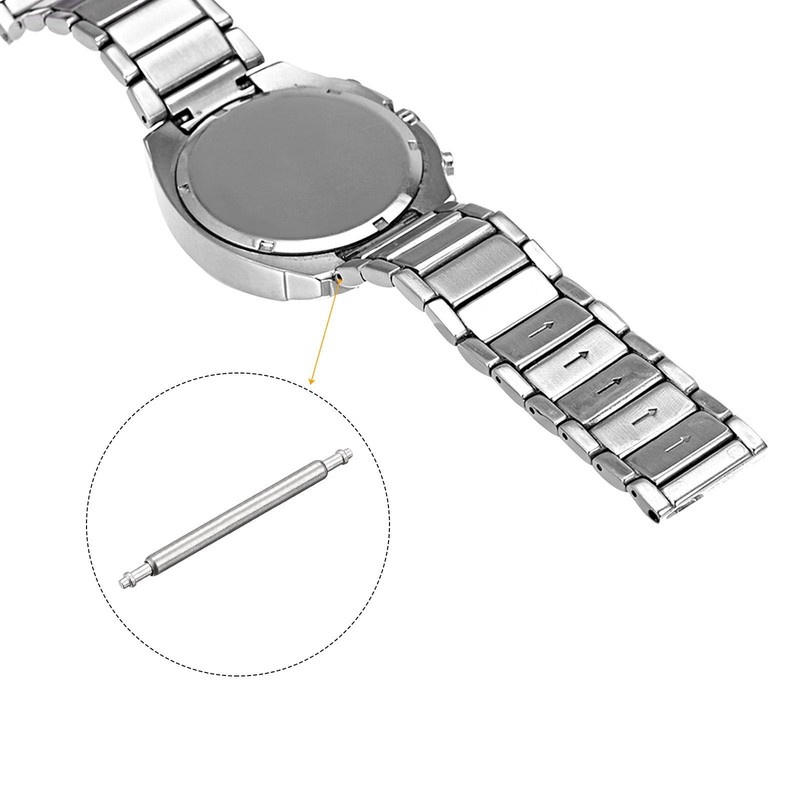 17mm Watch Strap Pin 1.5mm Dia Stainless Steel Single Flanged 200pcs gallery