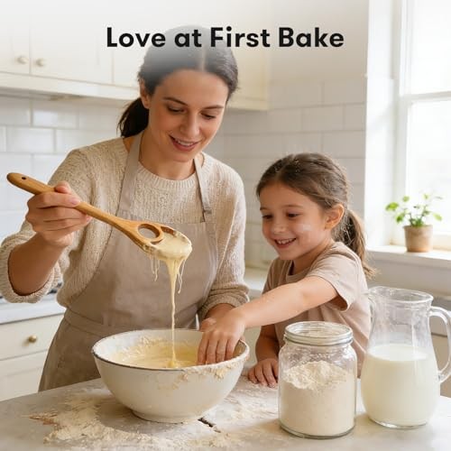 Wooden Danish Dough Whisk - 12.6" Handcrafted Dutch Bread natural wood color gallery