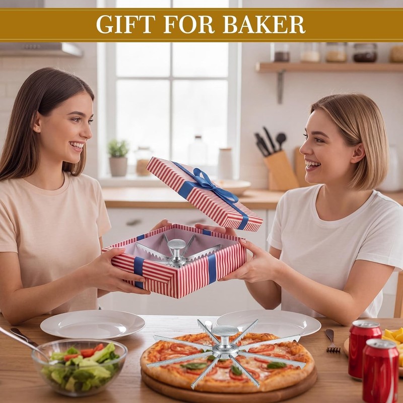 3 Pcs Pie Cutter Cake Slicer for Baking,8, 10, 12 Cut | Christmas Holiday Bak... gallery