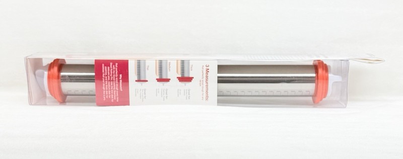 Stainless Steel 17" Rolling Pin w/Adjustable 2mm/6mm/10mm Thickness Roll to 13" gallery